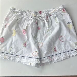 Printfresh White Fruit Print Pajama Shorts